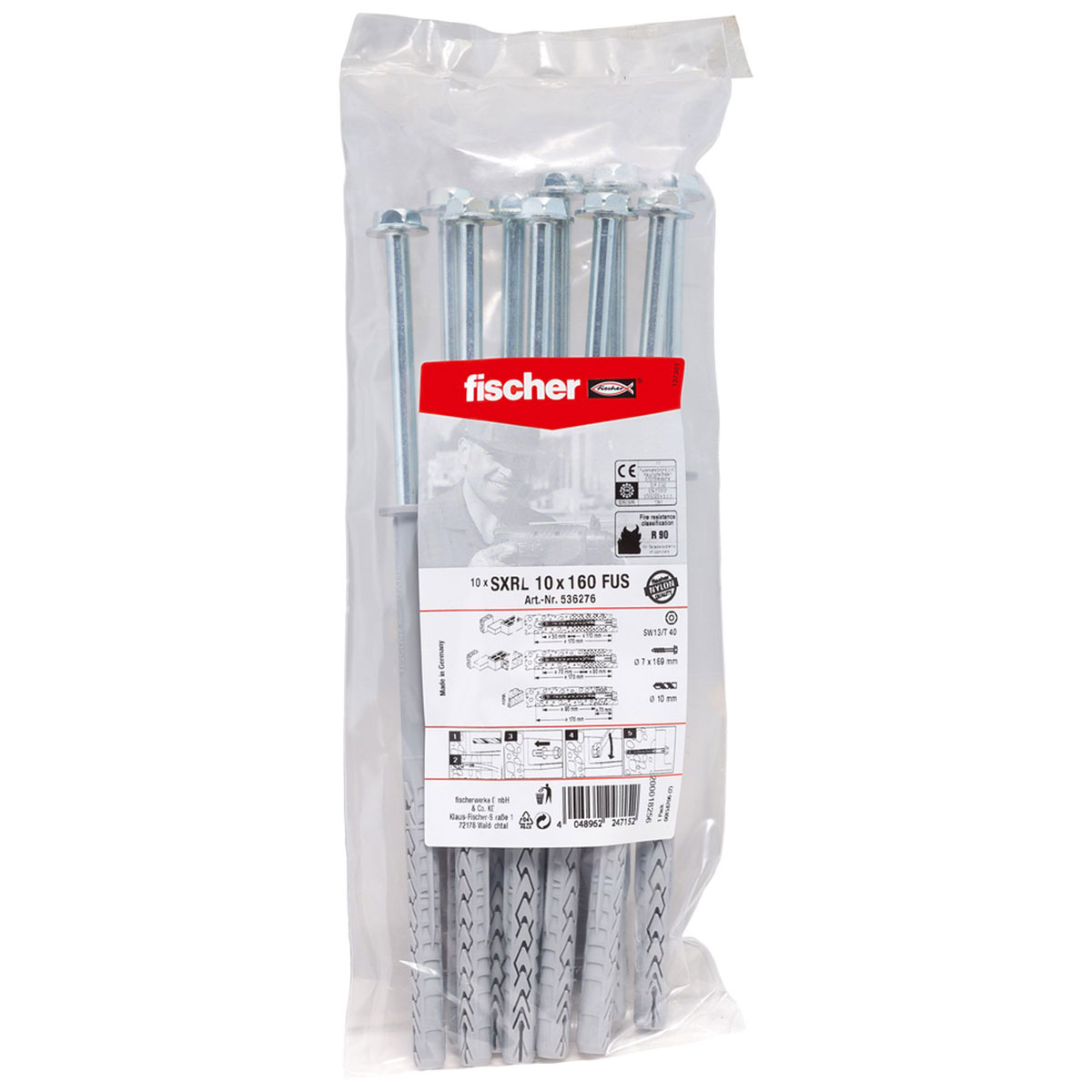 Fischer Langschaftdübel SXRL 10 x 160 mm 10 Stück