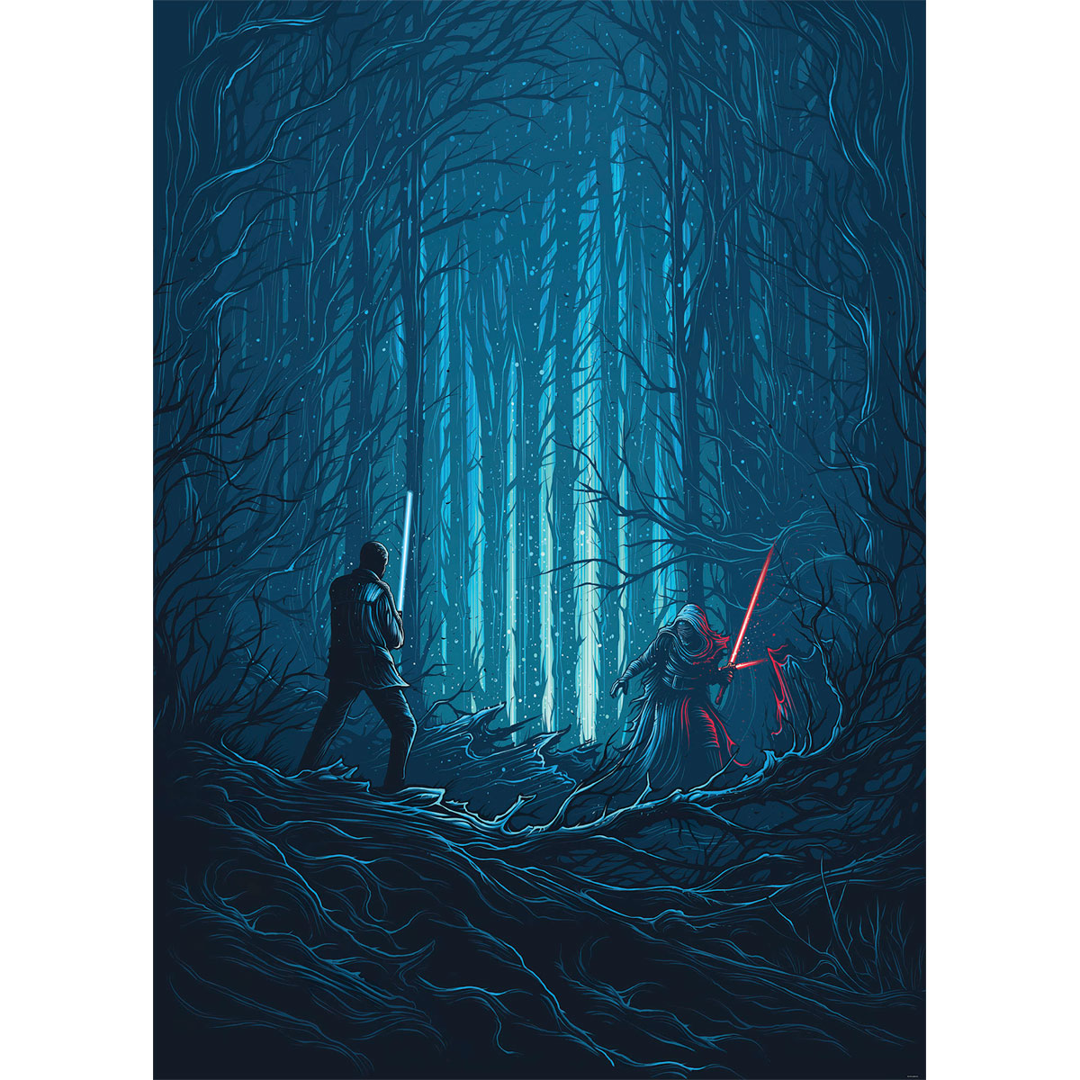 Komar  Vlies Fototapete Star Wars Wood Fight 200x280 cm Bild 2