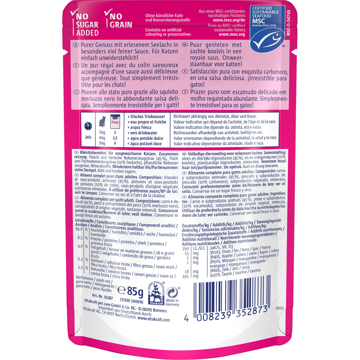 Vitakraft  Poesie Delice Sauce Pouch Seelachs 85 g Bild 2