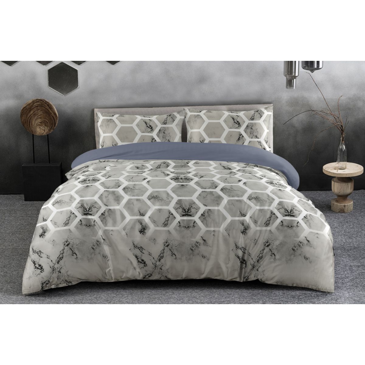 Bettwäsche Aventura 125-FR Grau 140cm x 200cm Bild 3