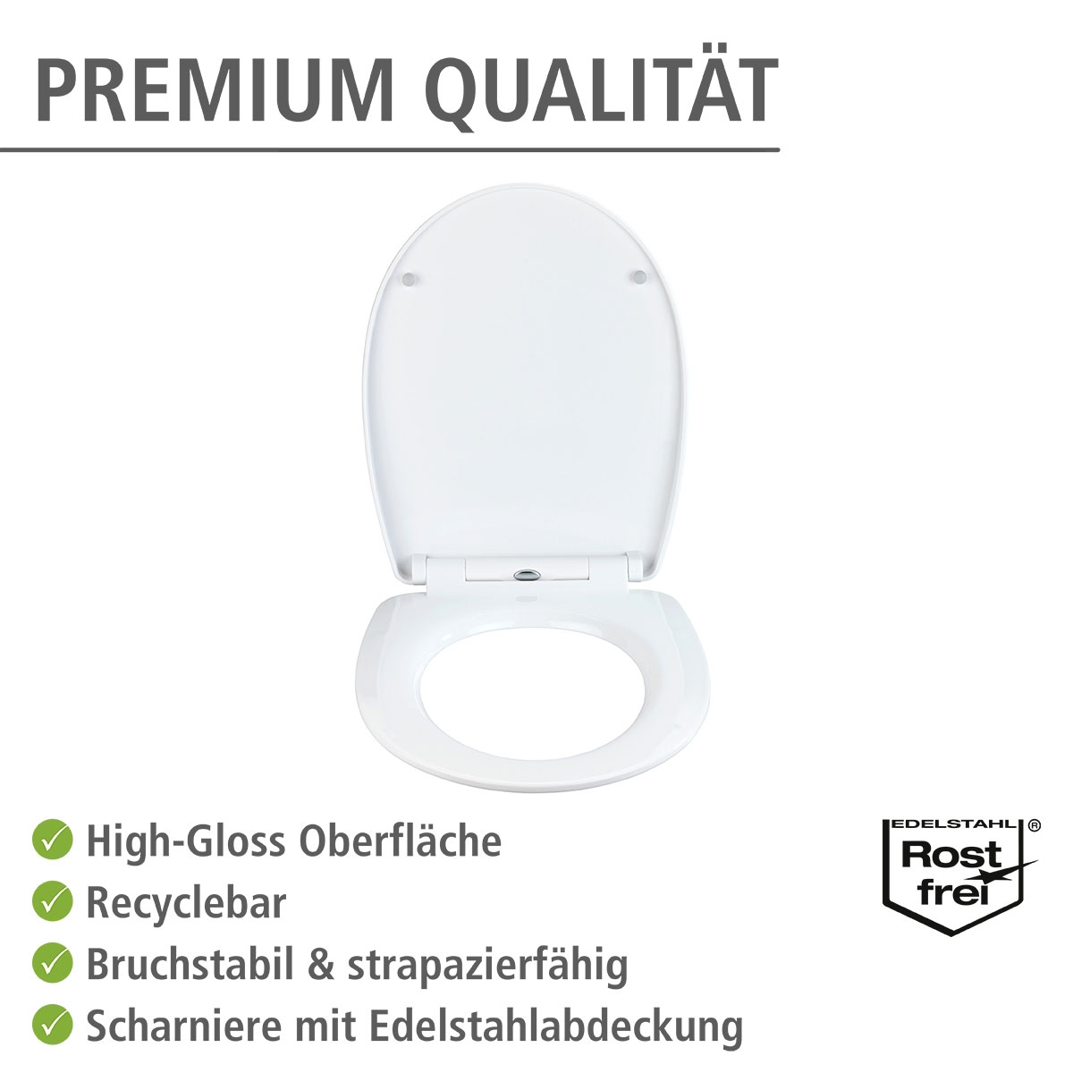 Wenko  Premium WC-Sitz Spirit High Gloss Thermoplast Bild 5