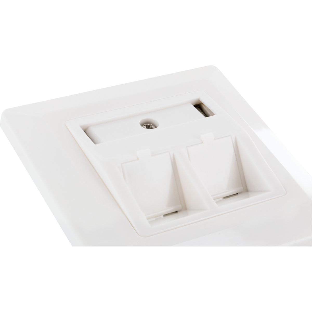 Schwaiger  Keystone Anschlussdose 2-fach Unterputz mit Schrägauslass Bild 5