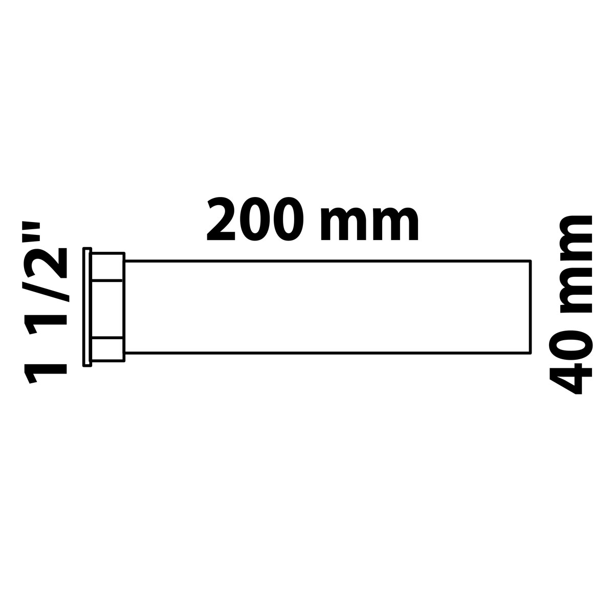 Kirchhoff Tauchrohr ECO-SAVE KS1 1/2" IG x 200 mm für DN 40 mm Siphon Bild 2