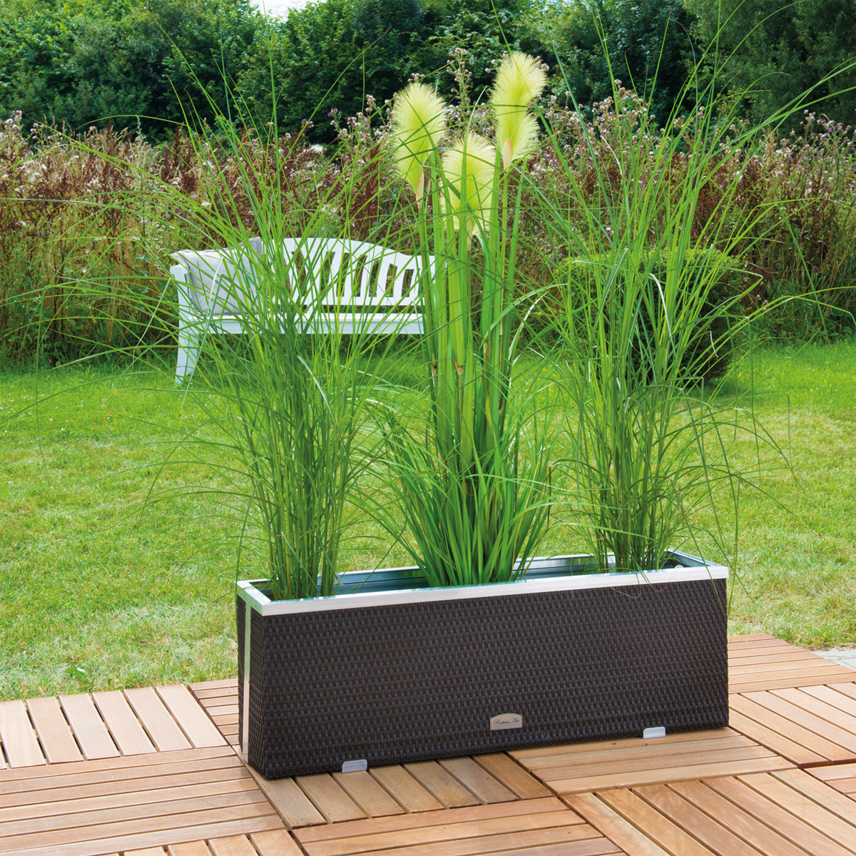 Wilk Rattan-Balkonkasten 70x38x40 cm, Kunststoff Bild 2