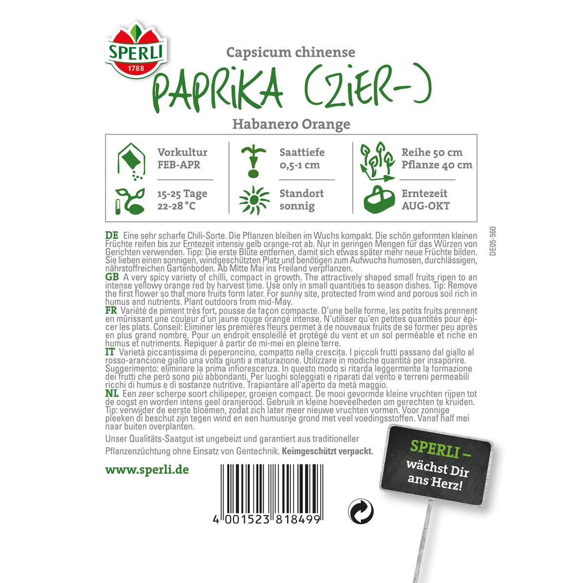 Sperli Paprika ngs Hot Fire Bild 2