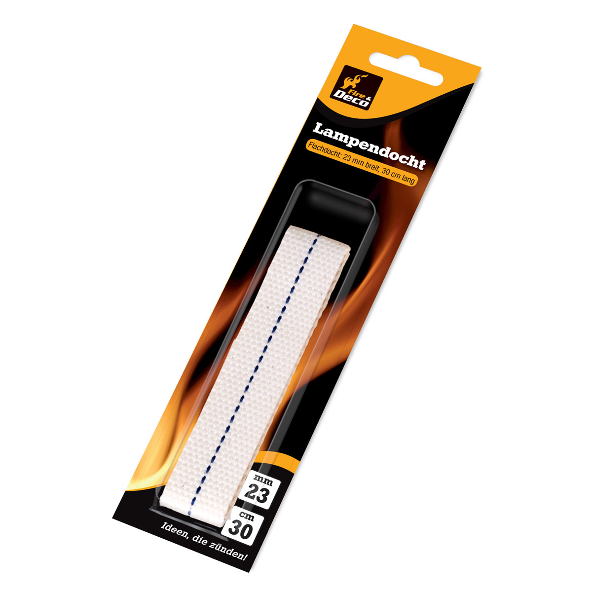 Lampendocht flach 23 mm