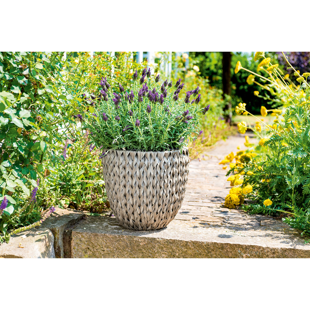 Haveson Pflanztopf geflochten Durchmesser 34 x 32 cm