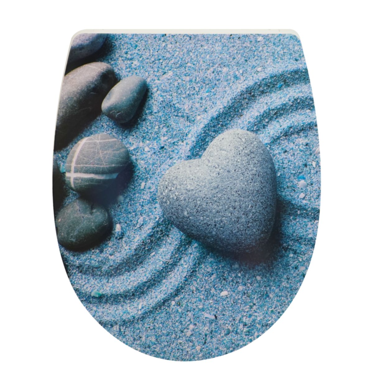 Valblue WC-Sitz Heart/Sand Thermoplast, Absenkautomatik, abnehmbar per Knopfdruck