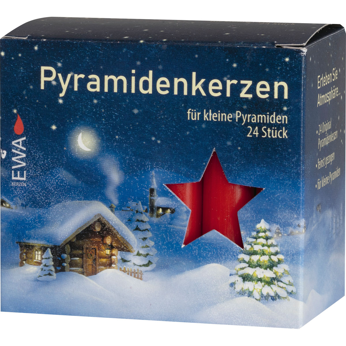 Pyramidenkerzen 24er Pack Rot klein