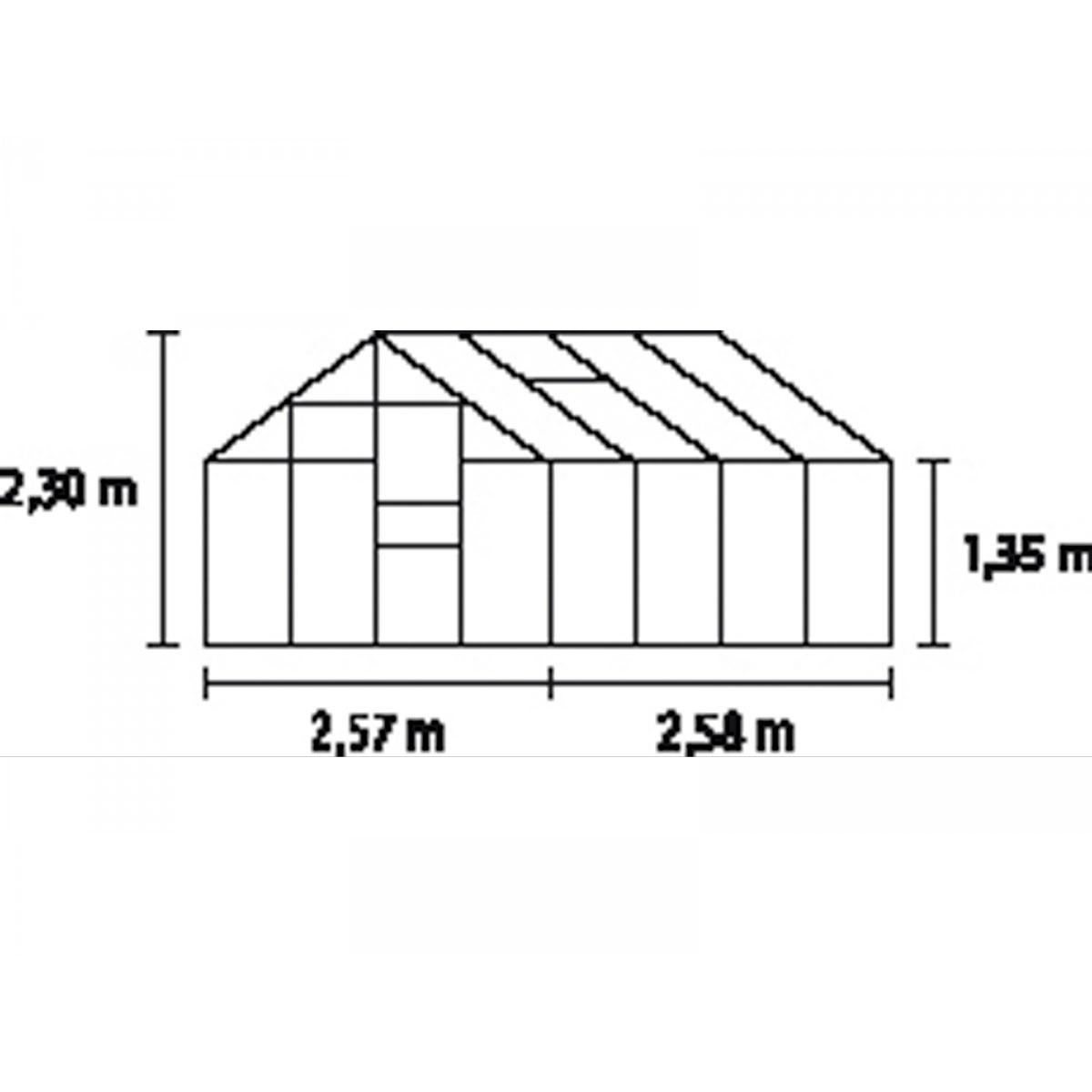 Vitavia Gewächshaus Merkur 6700 6,7m² 6 mm Hohlkammerplatte grün Bild 2