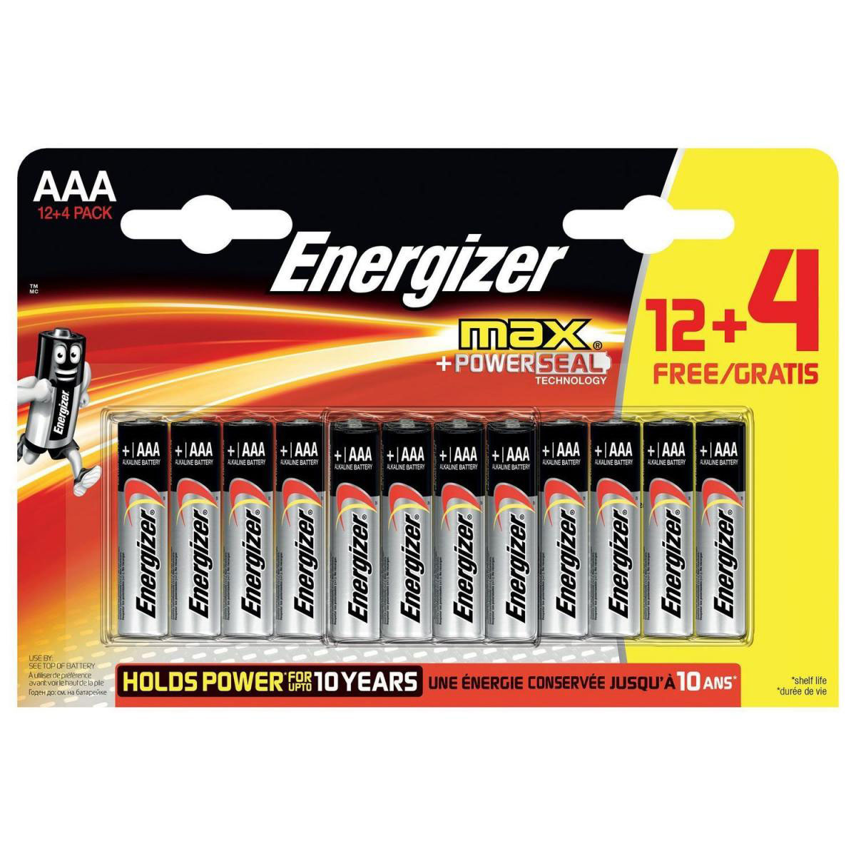 AAA-Batterien 12 Stück und 4gratis