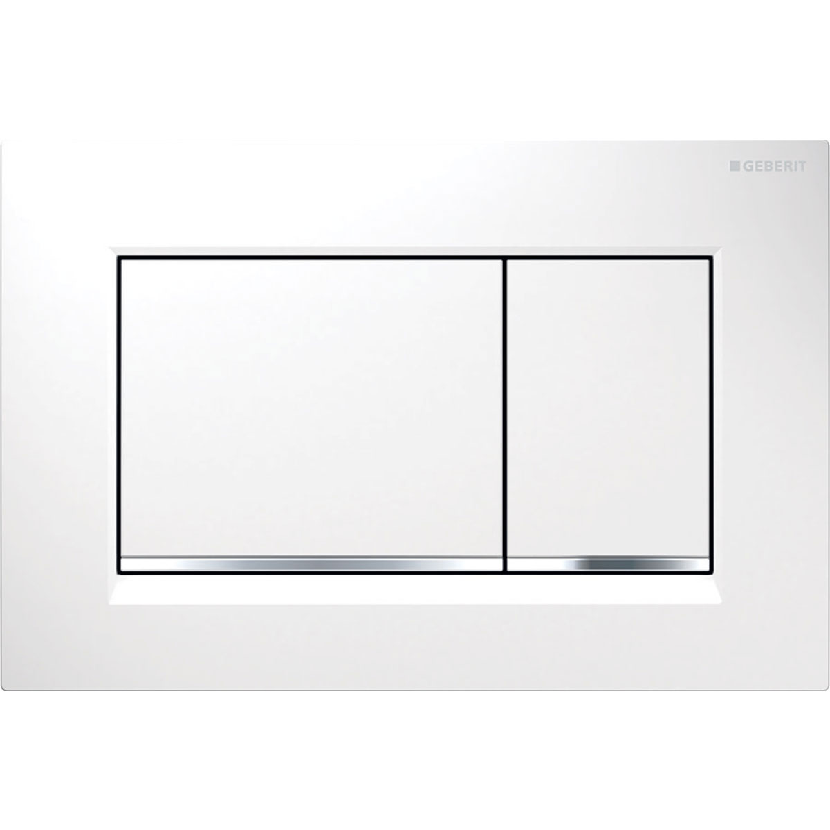 Geberit Betätigungsplatte Sigma 30 glanzchrom/weiß