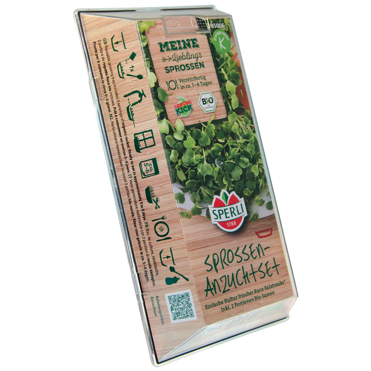 Sprossen-Anzuchtset Salatrauke inkl 2 Portionen Bio-Saatgut