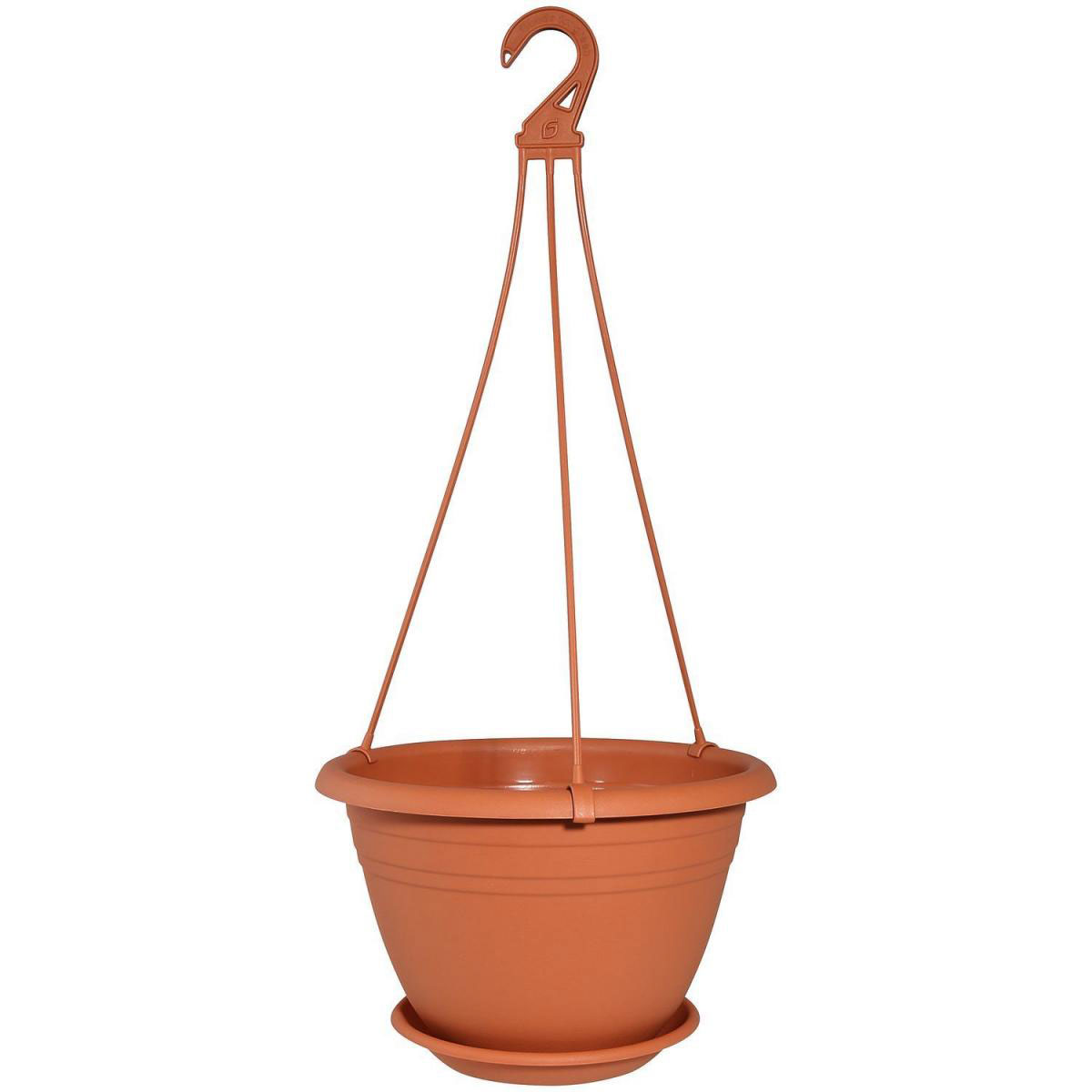 Geli Ampel Galicia ca 30 cm mit Untersetzer terrakotta