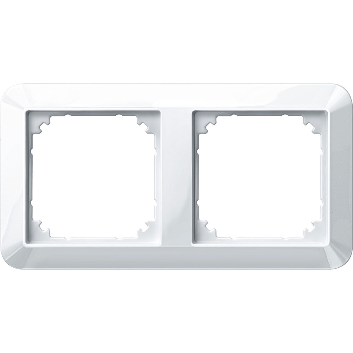 Merten Abdeckrahmen 1-M polarweiß glänzend 2-fach