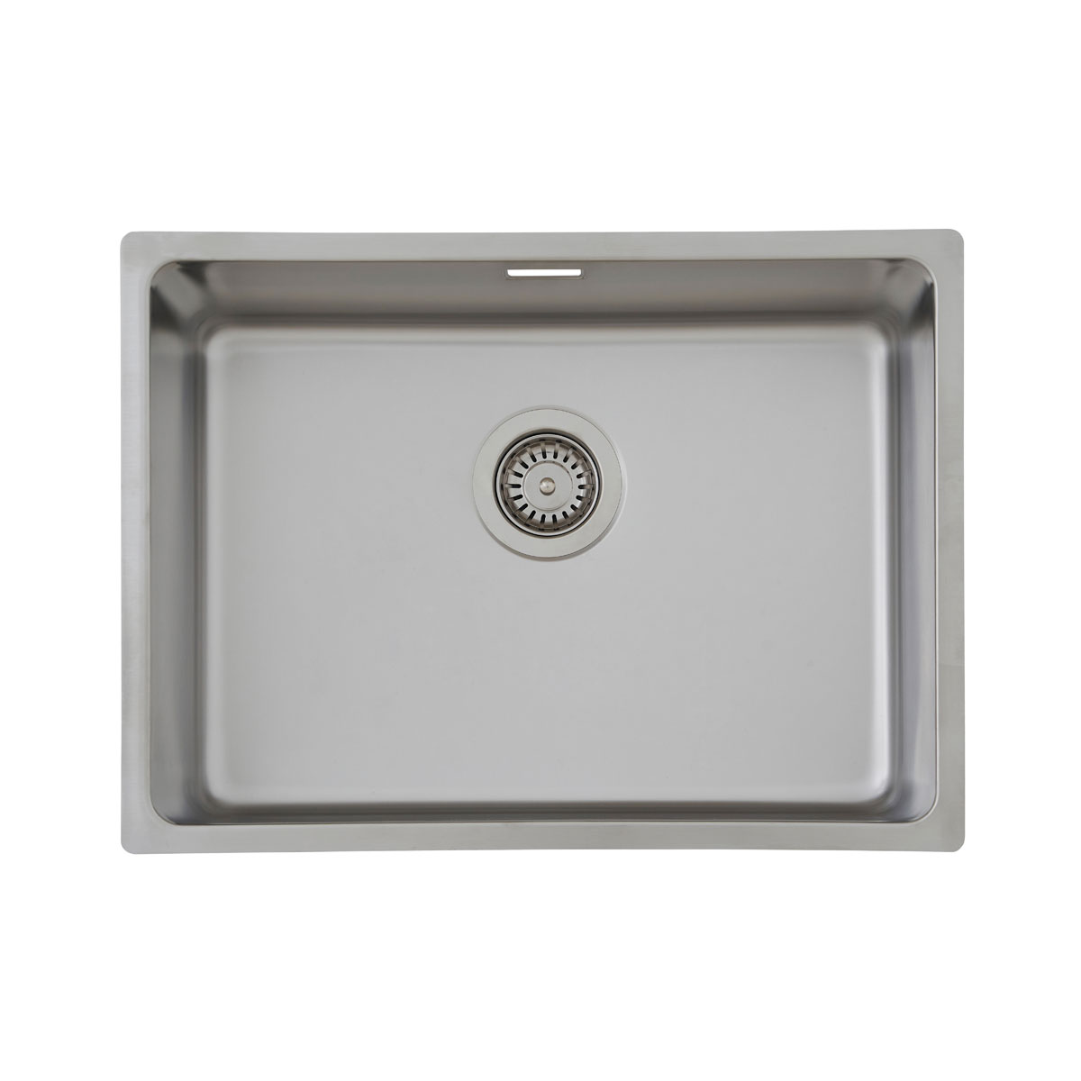 Respekta Detroit Spüle Edelstahl 59 cm inkl. Ab- und Überlaufgarnitur          Bild 1