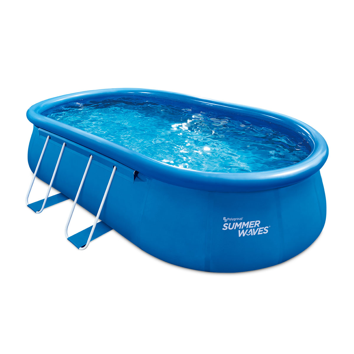 Summer Waves Quick Frame Pool 549x305x107cm Blau