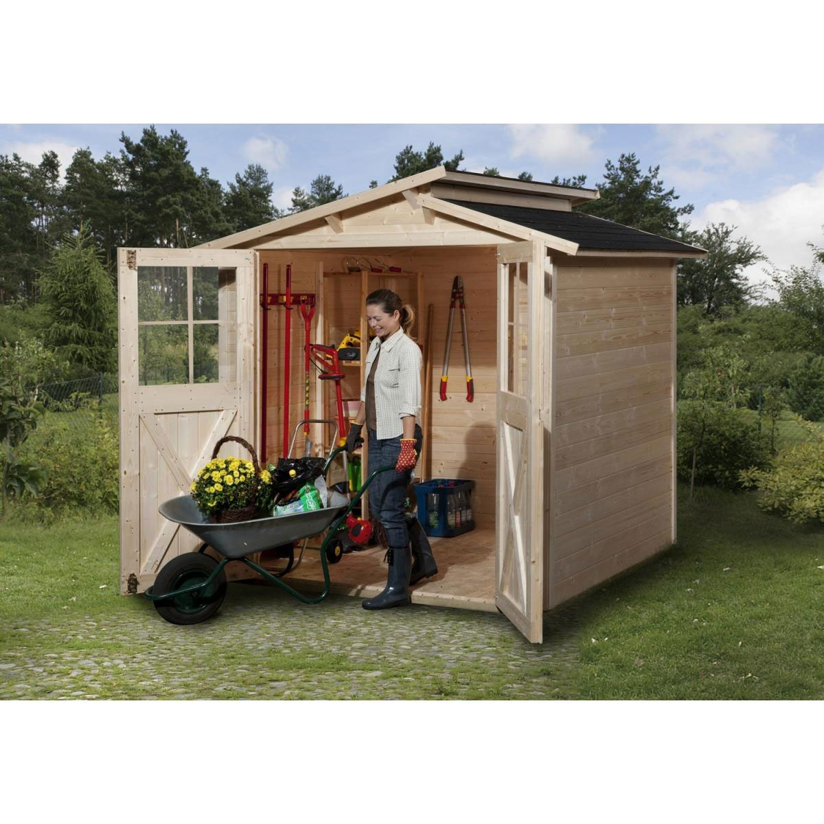 Weka Gartenhaus 323 Größe 2 254 x 194 x 221 cm Bild 1