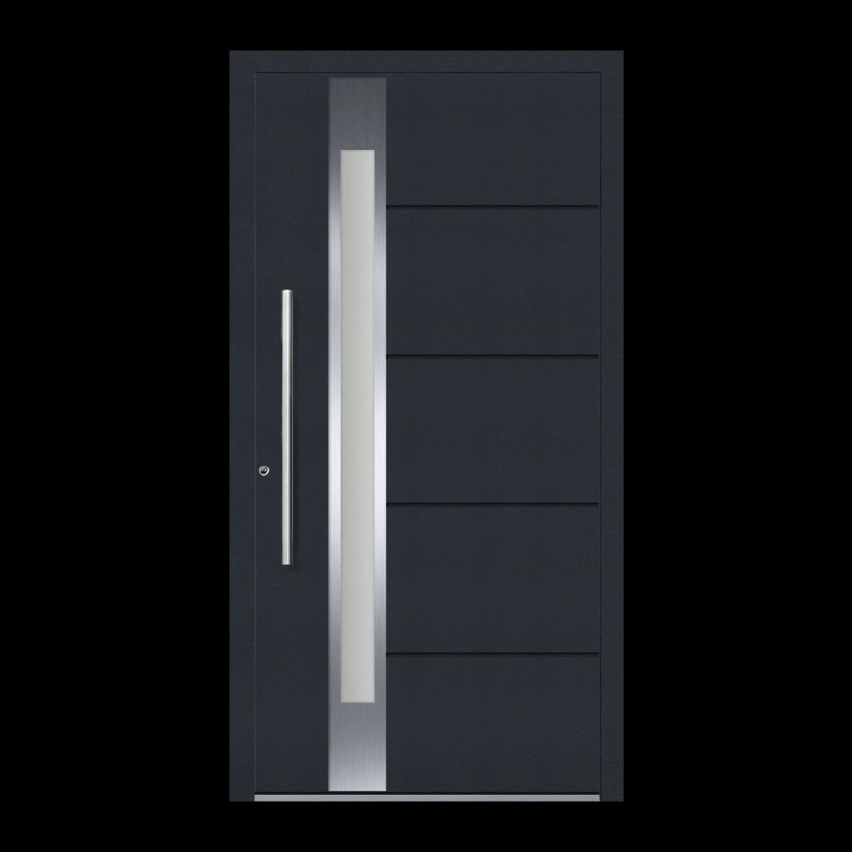 Schüco Aluminium Haustür 100 Rom Excellent 1100 x 2100 mm RAL9016/7016 DL