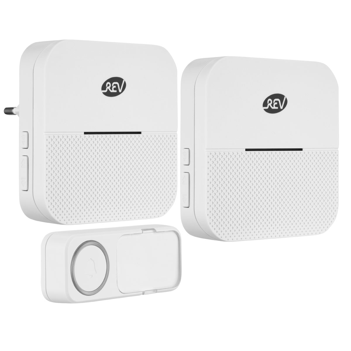 REV Ritter  Funk-Gong-Set mit 2 Funk-Gongs & 1 -Taster Orchestra 58 Mel.150m weiß Bild 3