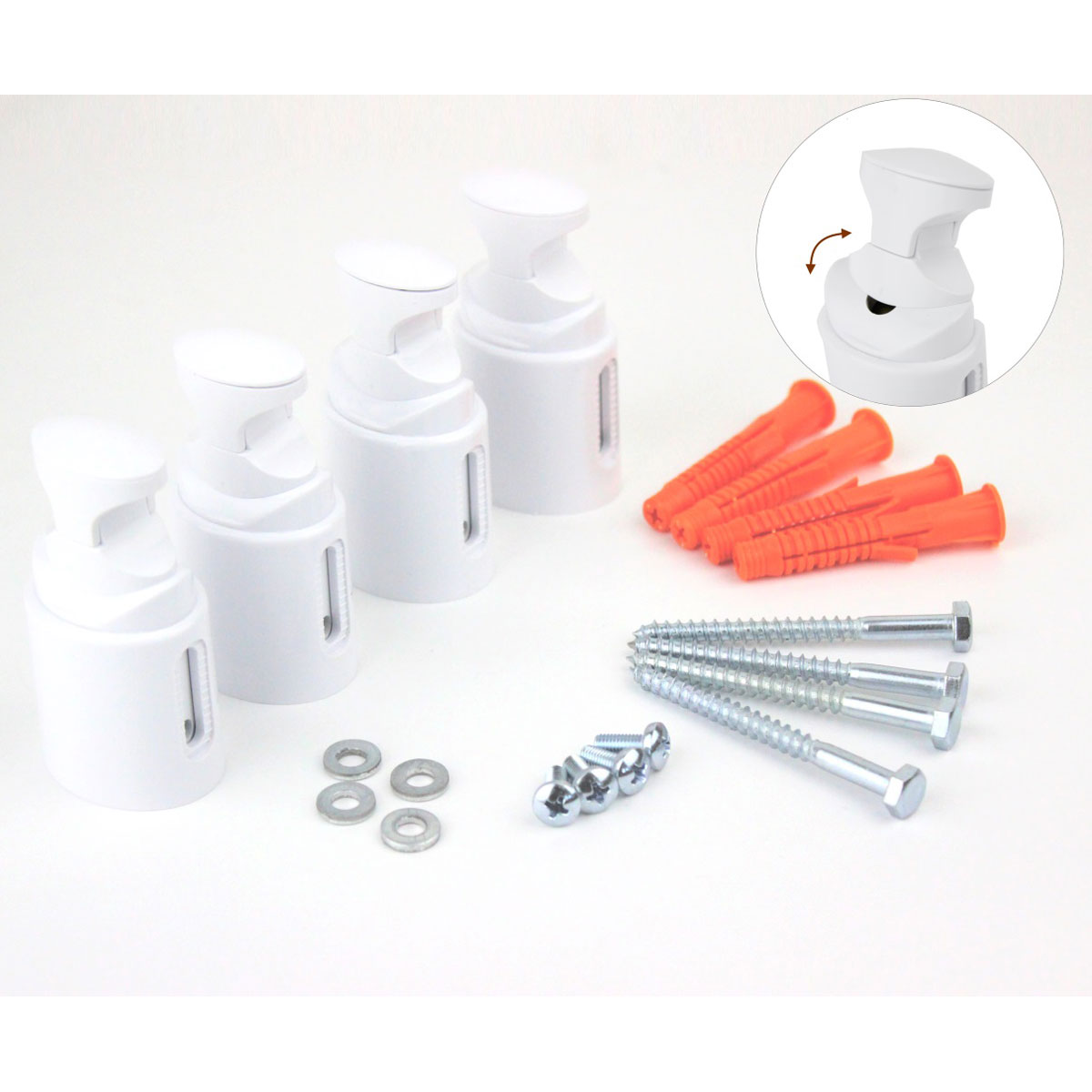 Ximax  Heizkörper Zubehör Kunststoffhalterung für Badheizkörper 4-fach Chrom