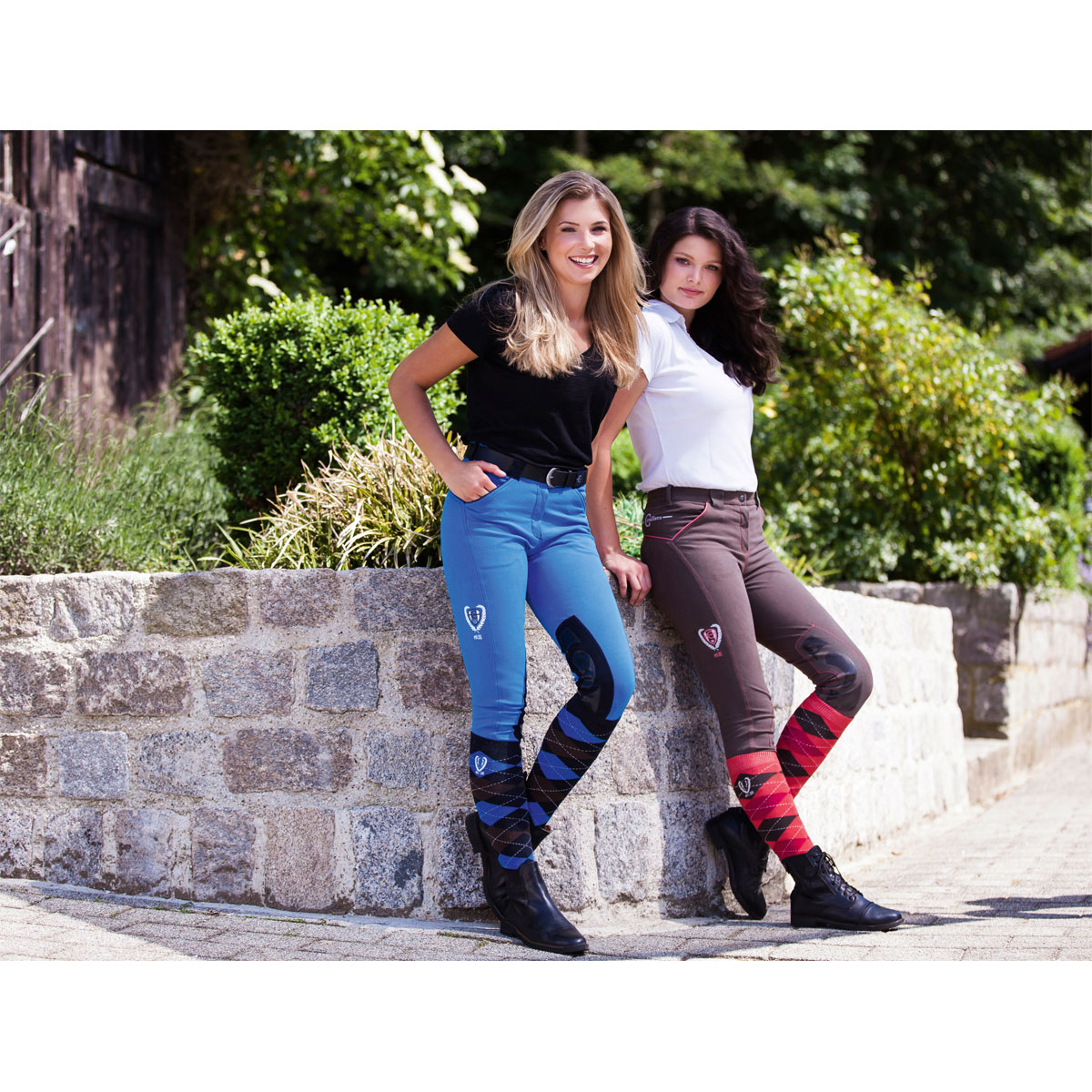 Reitstrümpfe Brescia Größe 34-36 rosa-rot Bild 2