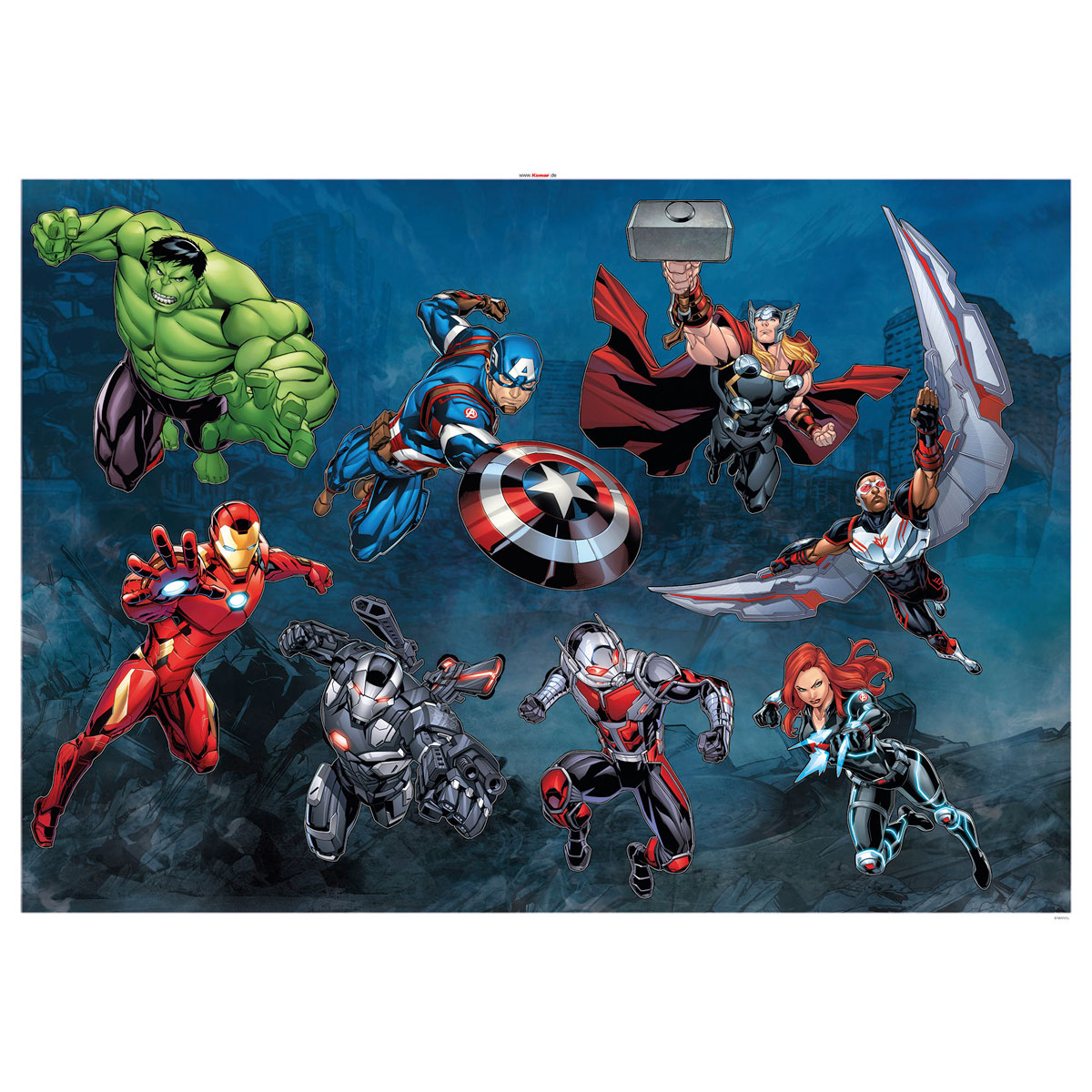 Komar  Wandtattoo Avengers Action 100x70 cm Bild 2