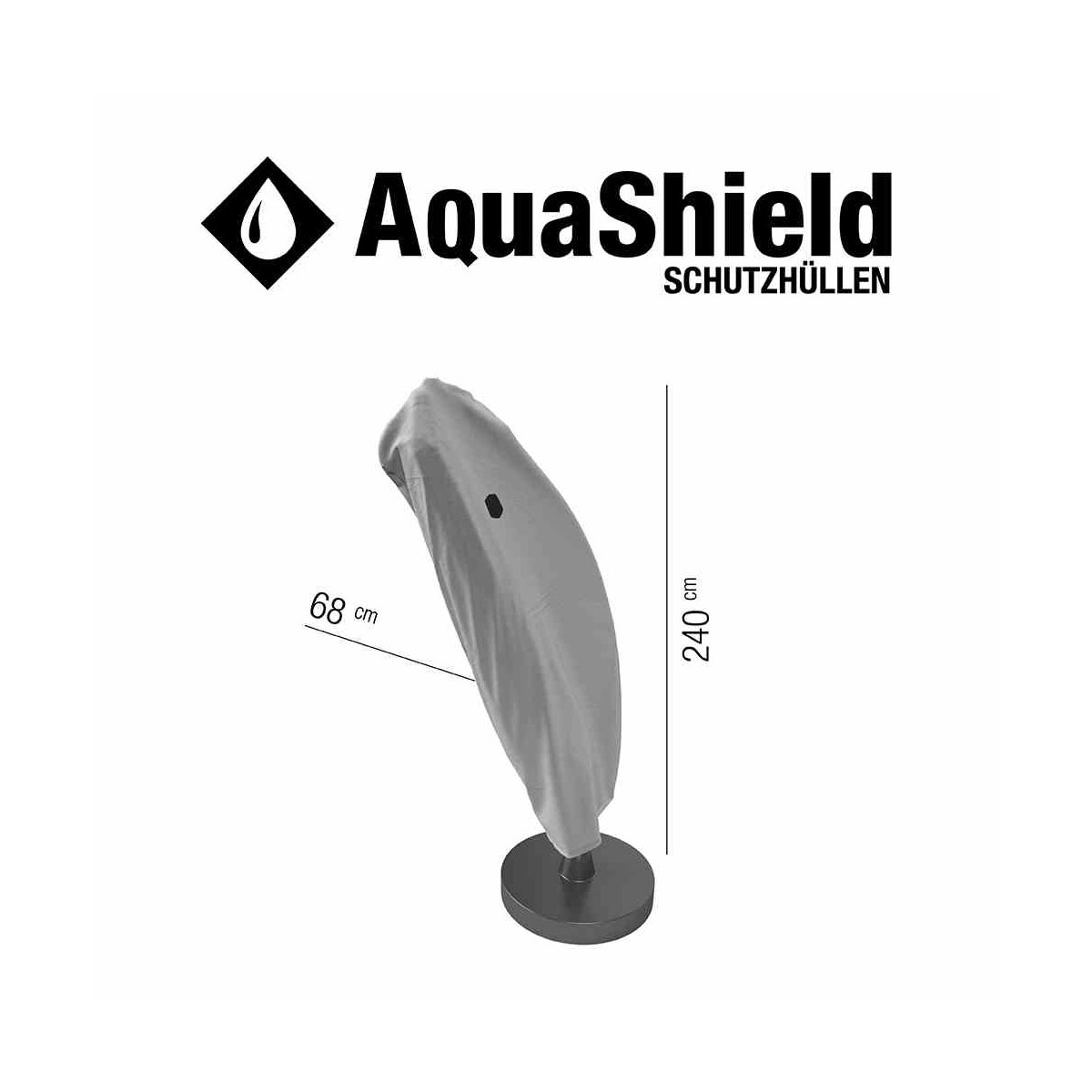 Siena Garden Schutzhülle AquaShield für Ampelschirm 68 x 240 cm hellgrau Bild 2