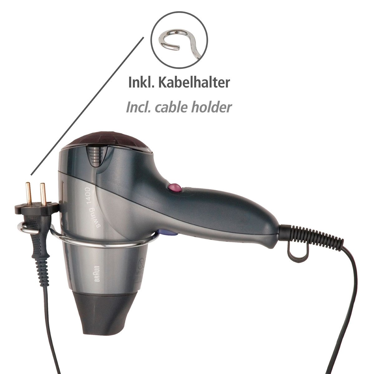 Wenko Haartrocknerhalter Milano Chrom Bild 2