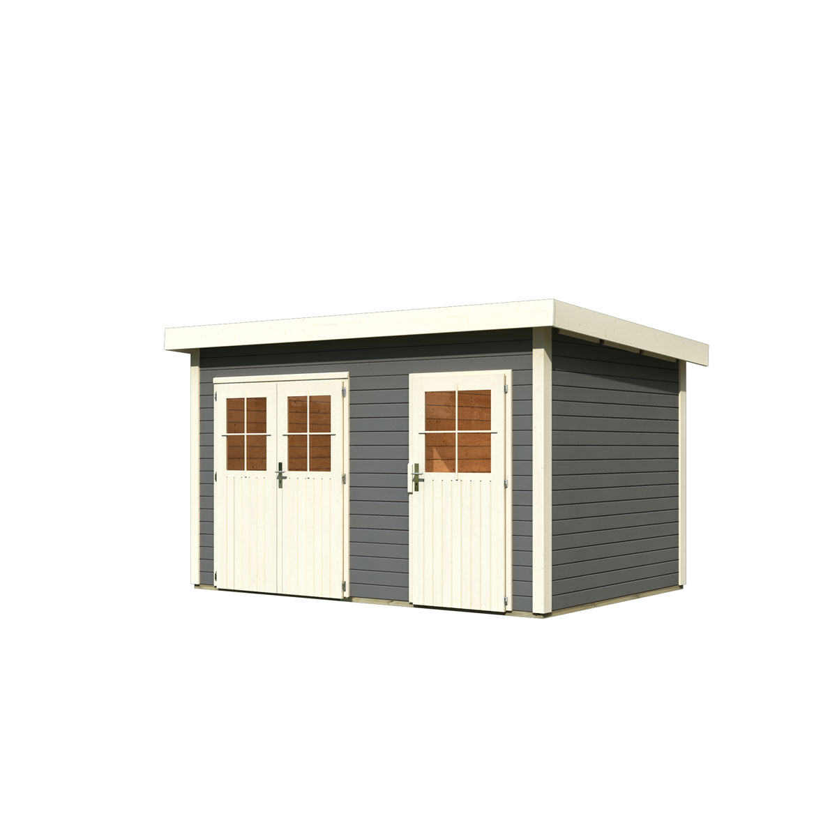 Karibu Gartenhaus Tintrup terragrau Bild 2