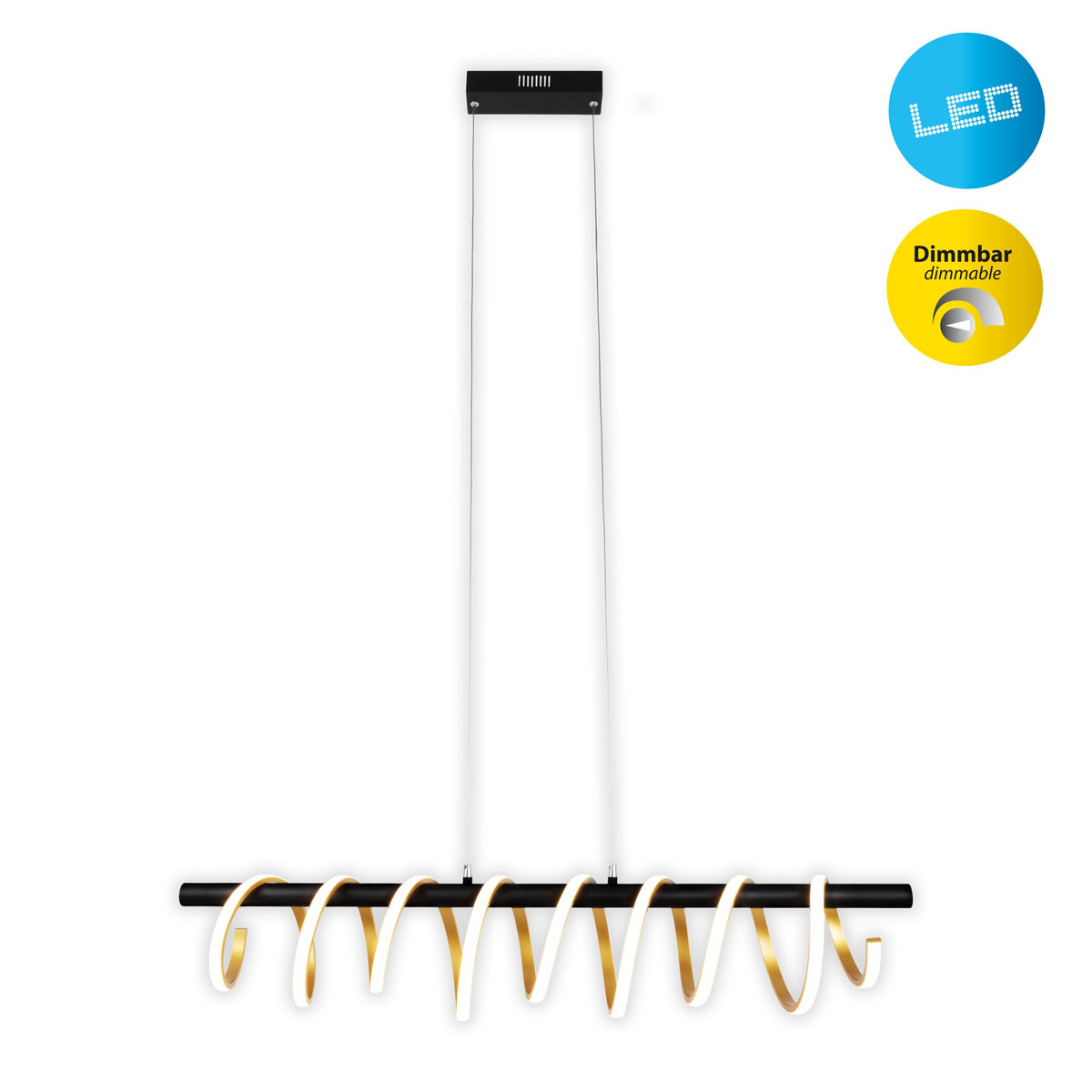 näve LED-Pendelleuchte Belleza gold dimmbar Bild 2