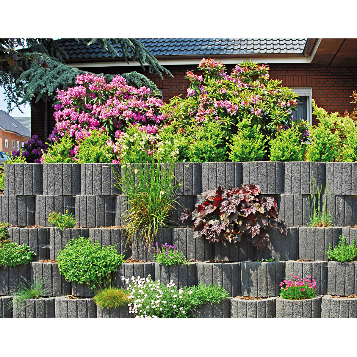 Lusit  Pflanzring groß anthrazit 48 x 30 cm Bild 3