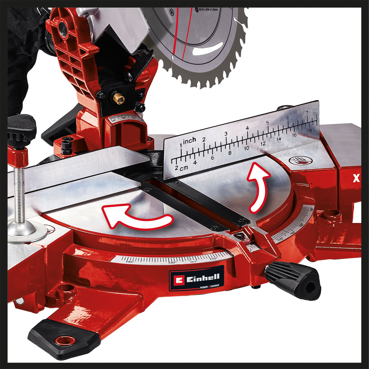 Einhell Akku-Kappsäge TE-MS 18/210 Li-Solo Bild 8