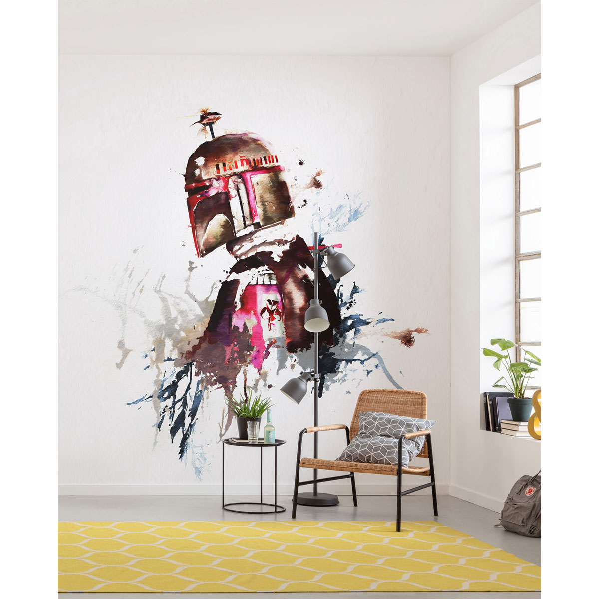 Komar  Vlies Fototapete Star Wars Watercolor Boba Fett 250x280 cm Bild 1