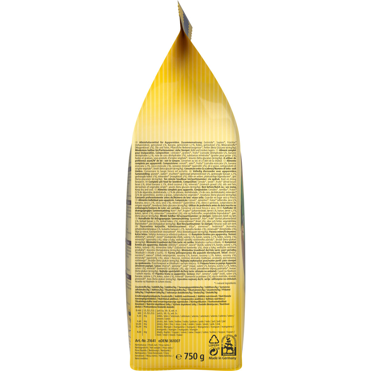 Vitakraft  Hauptfutter African Agapornid 750 g Bild 4