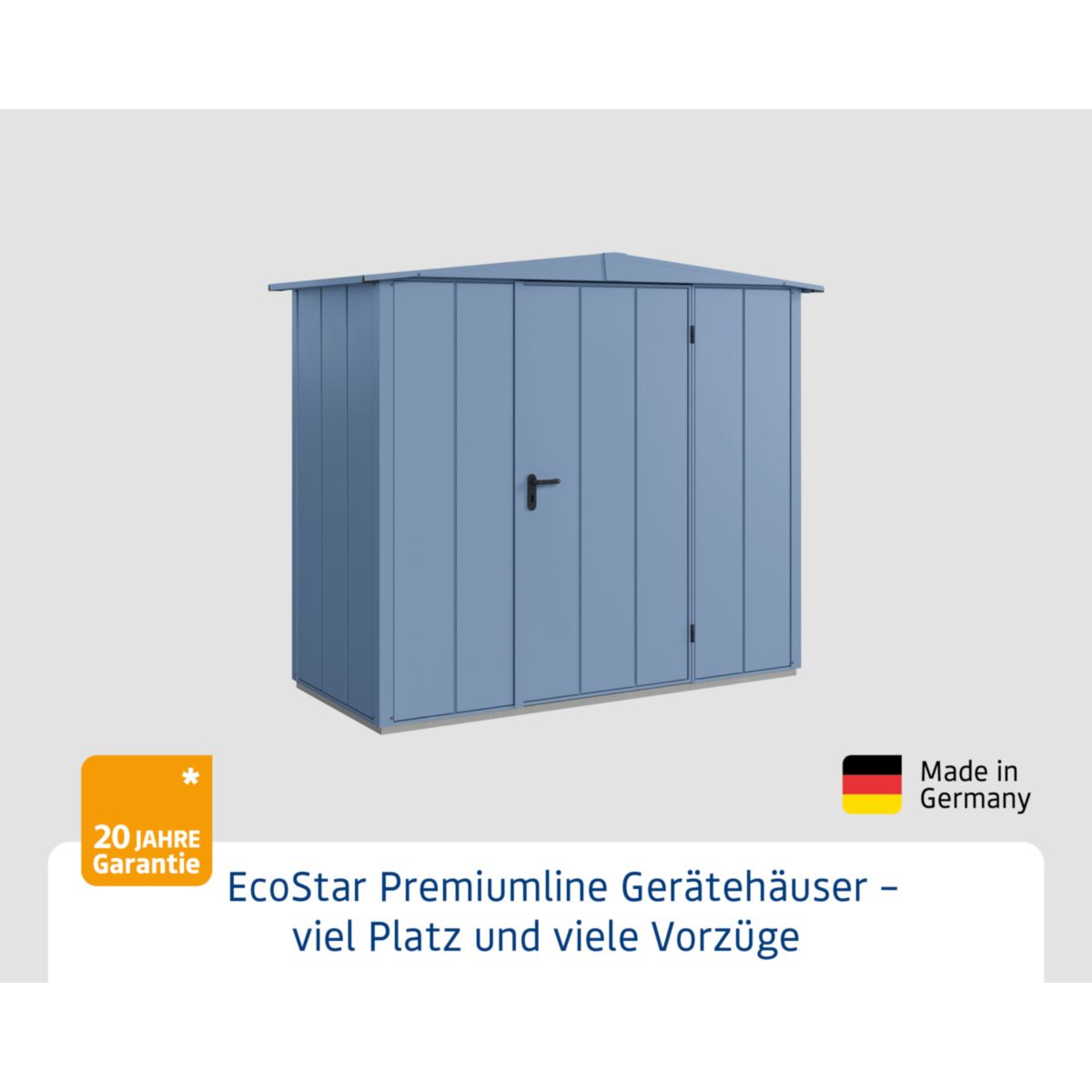 EcoStar  Gerätehaus Elegant-STyp 1RAL5014 1 flg Bild 2