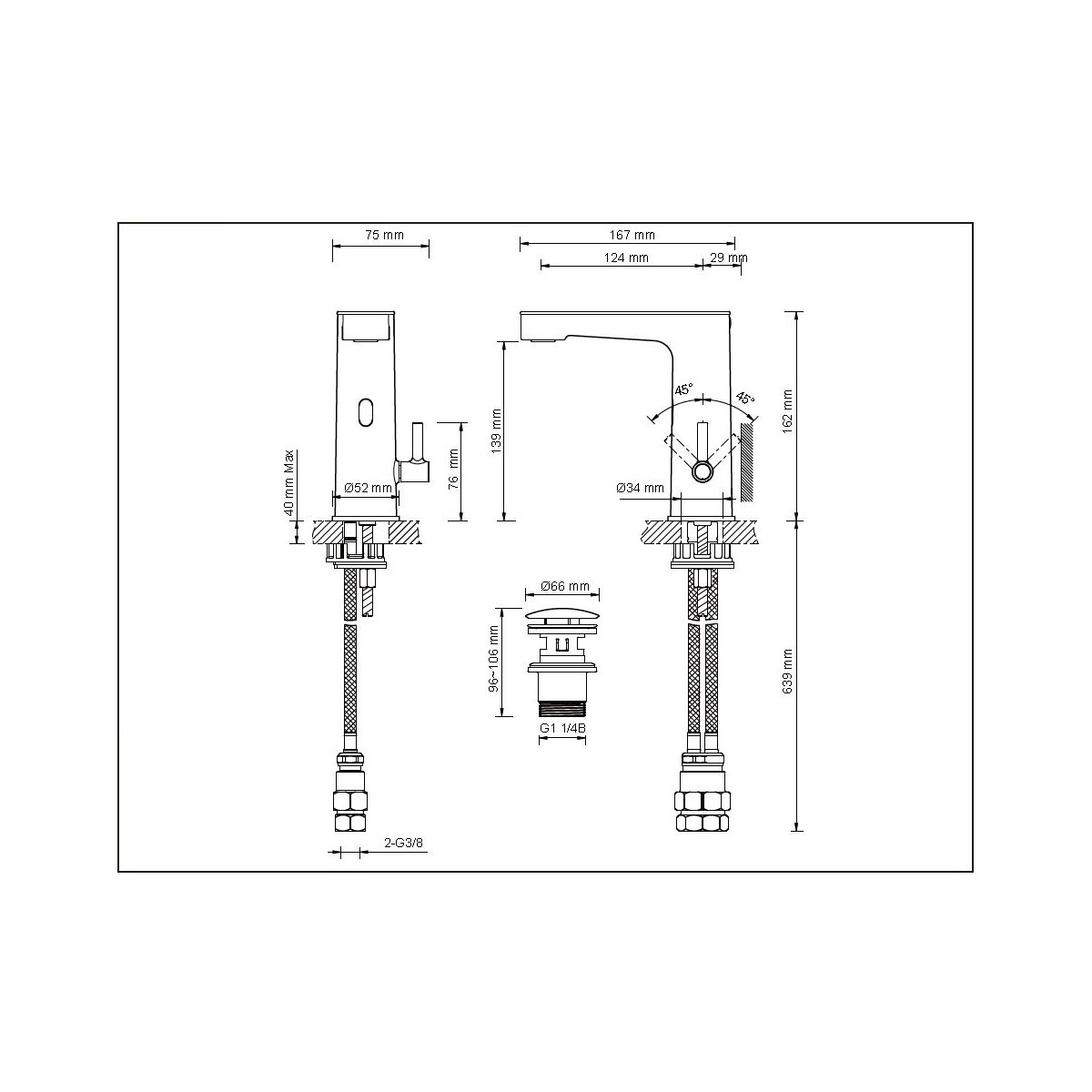 Lenz  Waschtischarmatur MOLA mit Sensor chrom Bild 3
