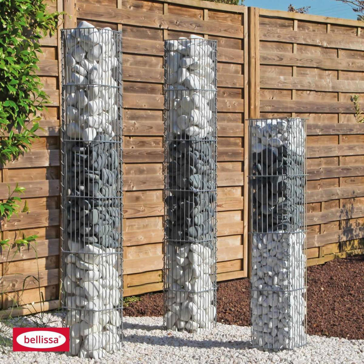 Steinsäule eckig 2- teilig 20 x 20 x 125 cm verzinkt Bild 3