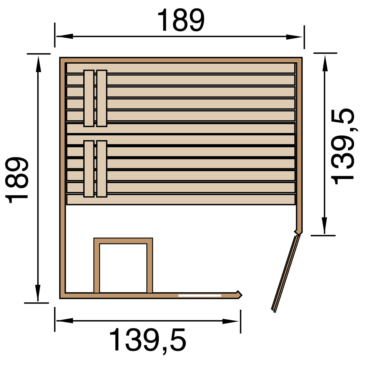 Weka Massivholzsauna „Valida Eck 2“, GTF Bild 3