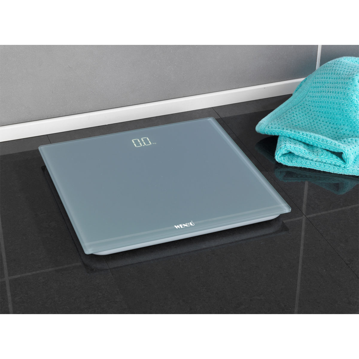 Wenko  Personenwaage LED Grau digitale Körperwaage mit LED-Display Bild 6