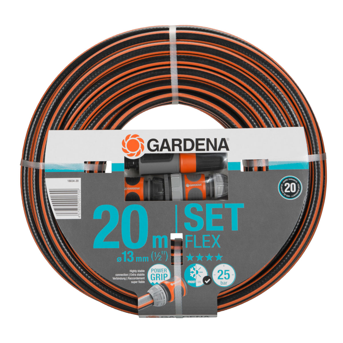 Gardena  Gartenschlauch-Set Flex Comfort 1/2 Zoll 20m 4-teilig Bild 1