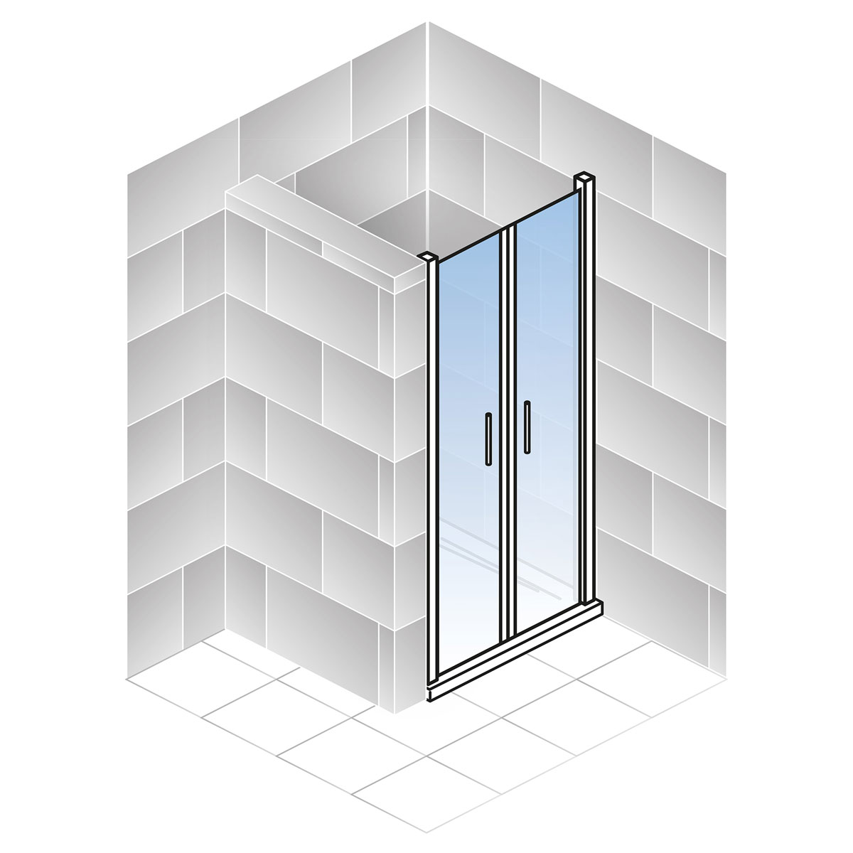 Schulte Pendeltür ExpressPlus Alexa Style 2.0 Nische 192 x 90 cm Bild 4