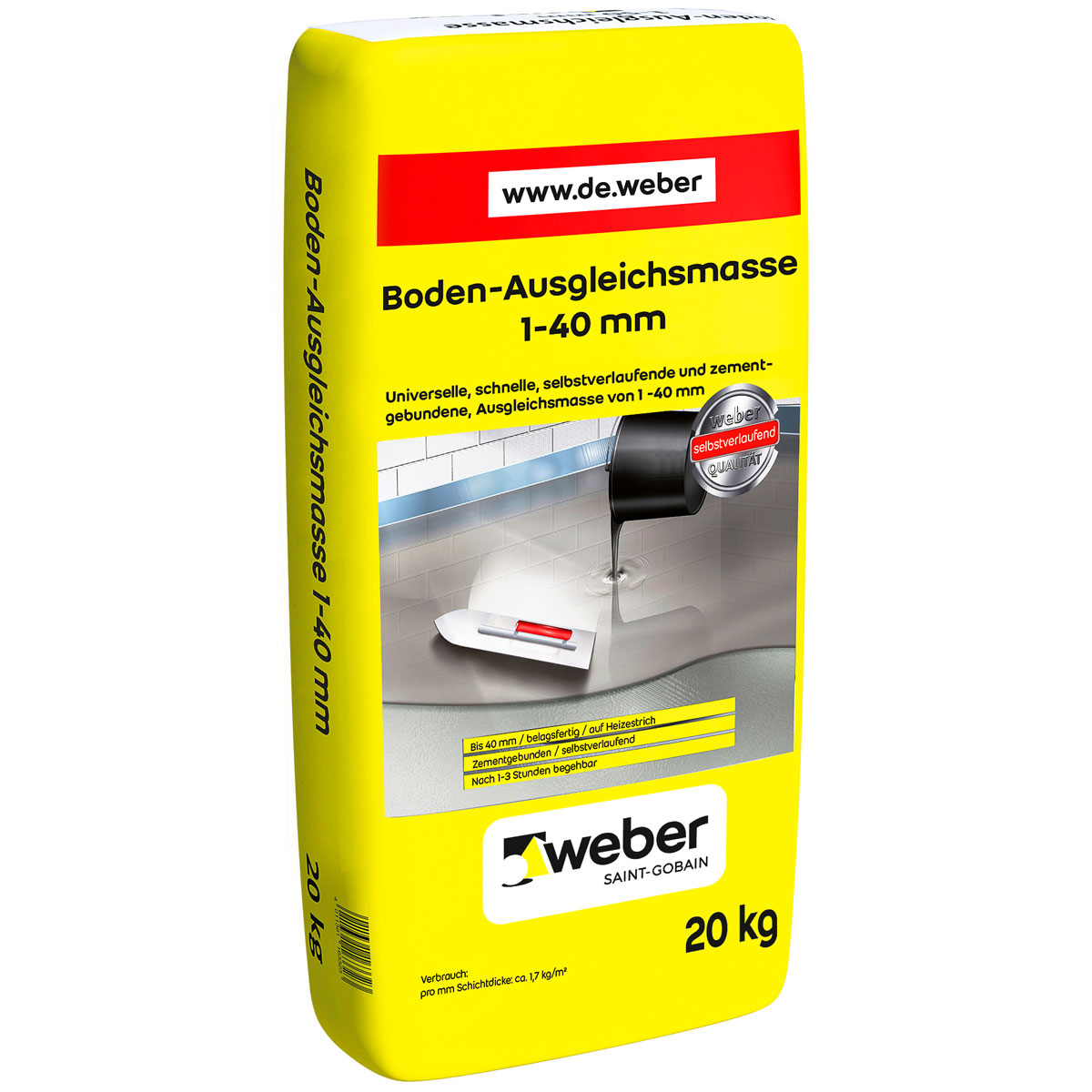 Boden-Ausgleichsmasse 1-40 mm 20 kg