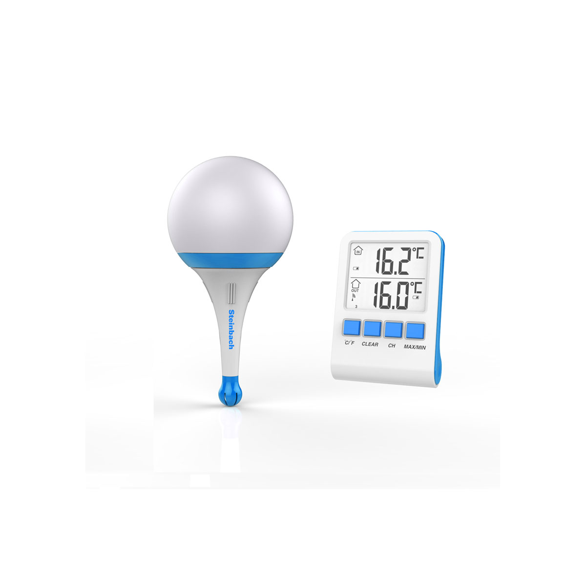 Solarleuchte mit Funkthermometer