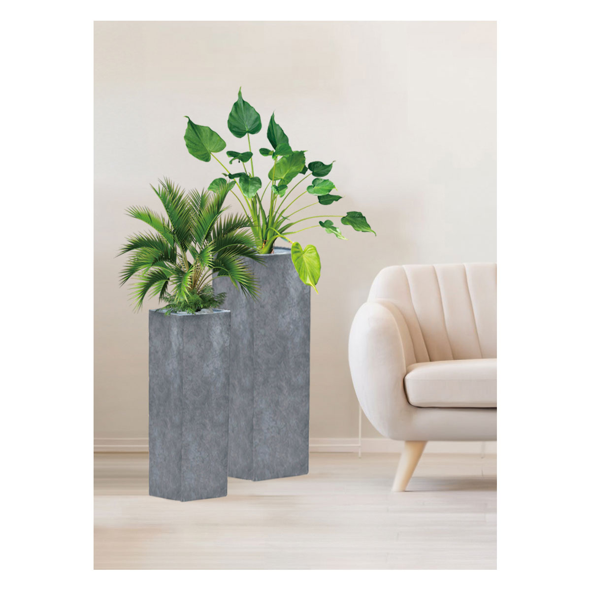 Haveson Pflanzsäule Wiped grey 28 x 28 x 60 cm Bild 3