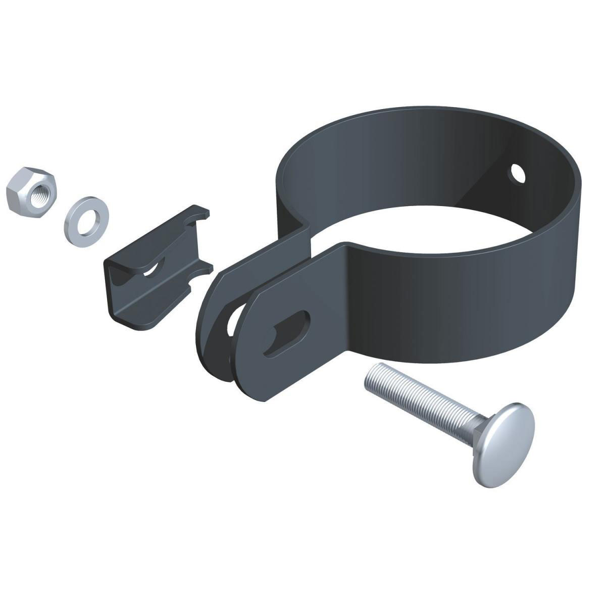 GAH Alberts Endschelle verzinkt anthrazit für Pfosten 60 mm