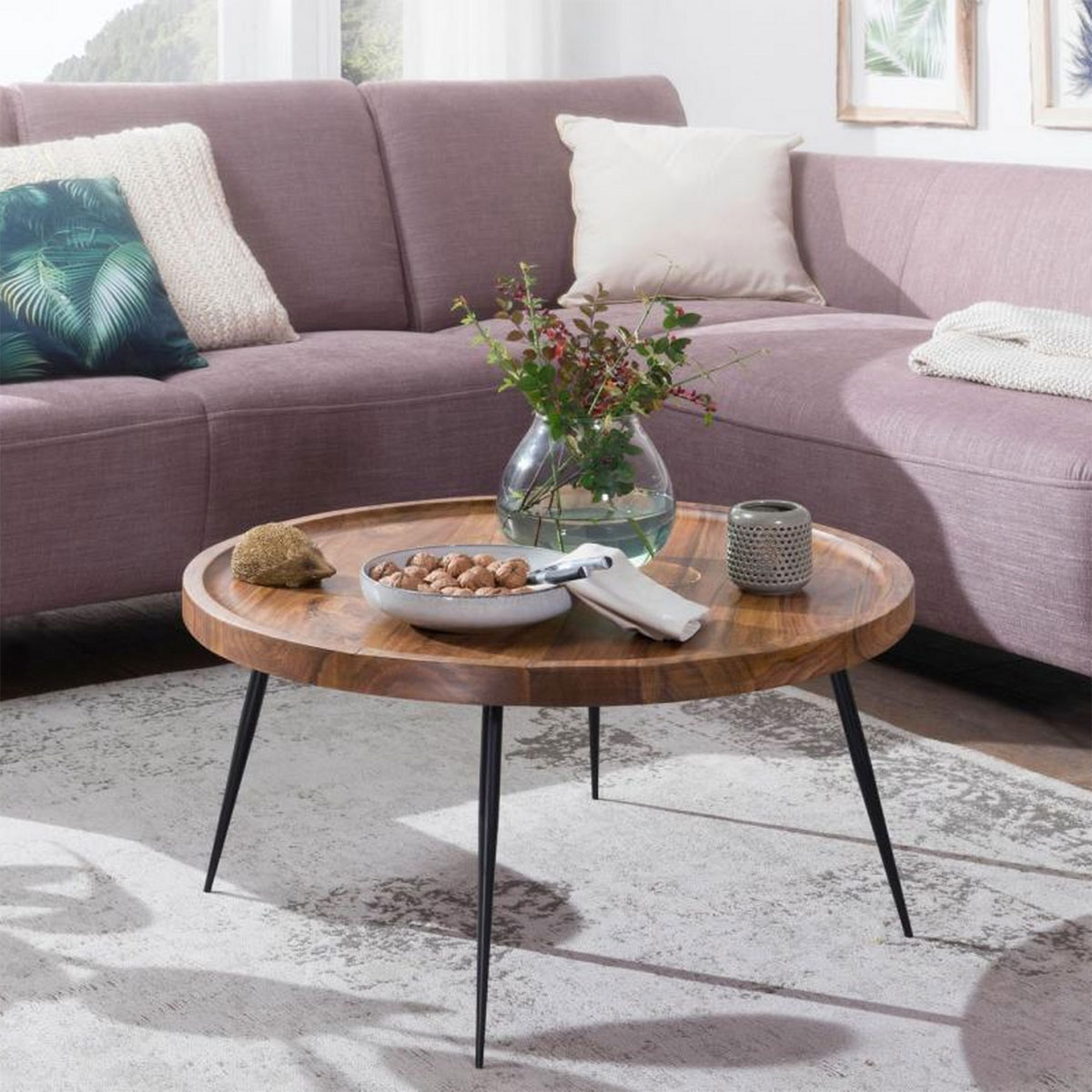 Wohnling Couchtisch „Bharu“ 75x39x75 cm, Braun Bild 2