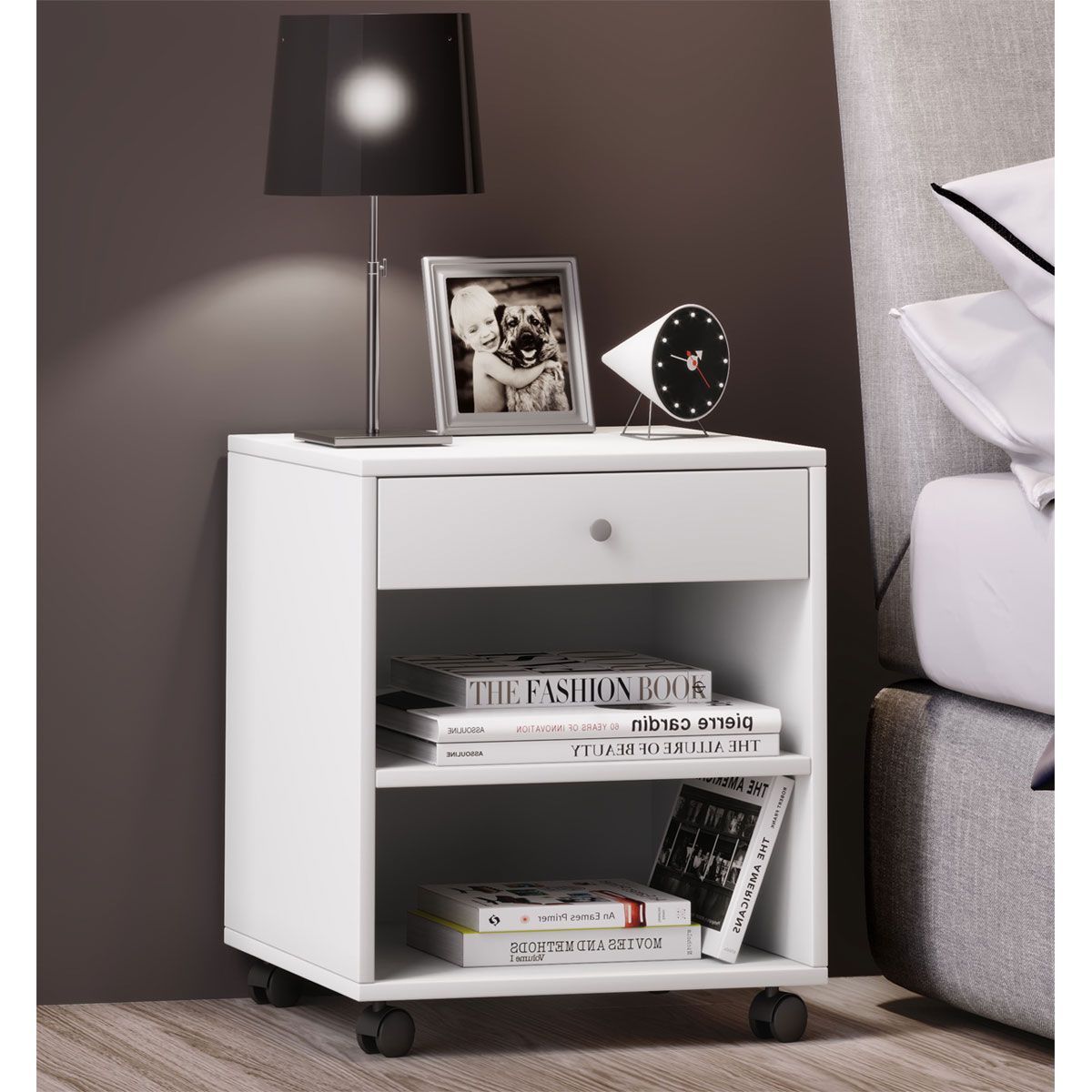 Nachttisch Rolda Sonoma-Eiche/silber Bild 2