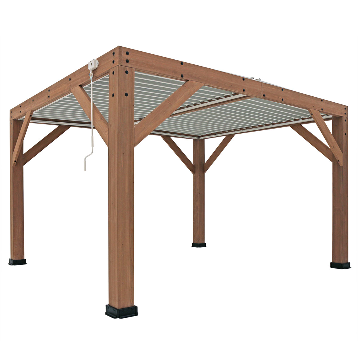 Westmann Pavillon Karl inkl. Lamellendach 396x335x251cm Natur Weiß Bild 1
