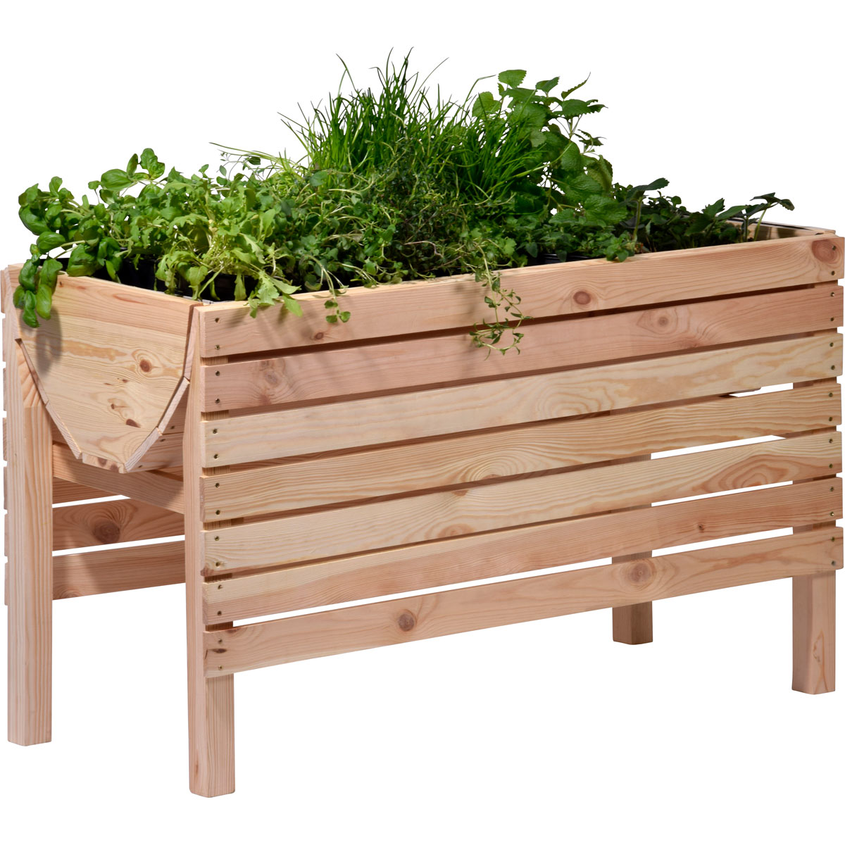 dobar Großes Hochbeet 100 x 60 x 45 cm natur Bild 6